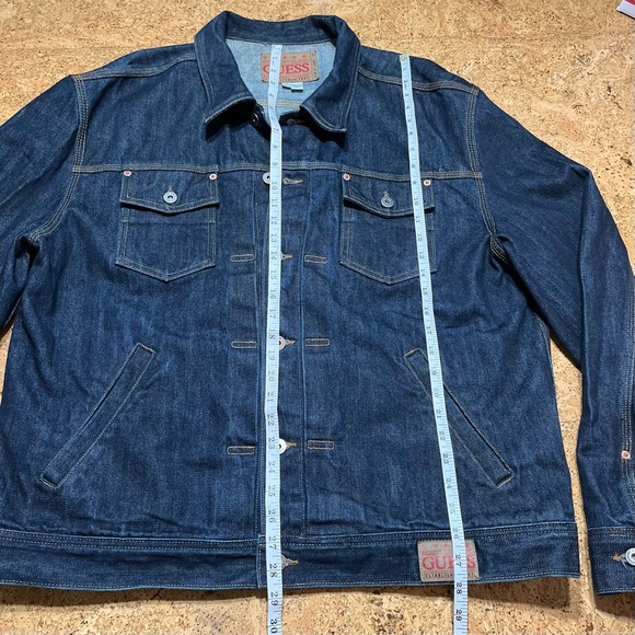 Guess Vintage 90’s Men’s Button Up Denim Jean Jacket Sz XXL - Picture 15 of 16